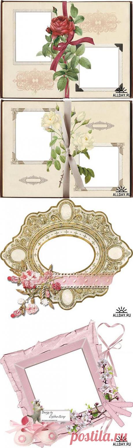 4 винтажные странички и 4 виньетки | Тенденции дизайна