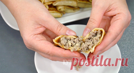 Почему у меня блинчики с мясом всегда сочные внутри, а у других хозяек нет: не хвастаюсь, просто делюсь секретом | Кухня наизнанку | Яндекс Дзен