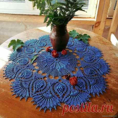 Вяжем салфетку спицами Вяжем красивую салфетку крючком Схема вязания салфетки крючком