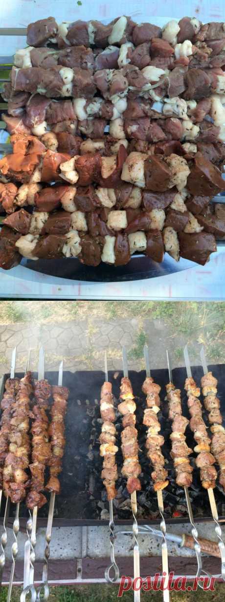 Узбекский шашлык из печени + шашлык из парного барашка