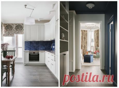 Дизайнер Инна Величко использовала все оттенки синей гаммы и создала интерьер, который не может не нравиться