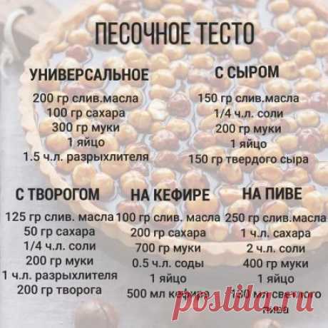 ПЕСОЧНОЕ ТЕСТО.