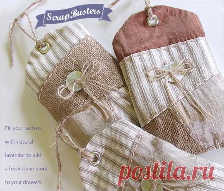 саше в деревенском стиле.мастер-класс