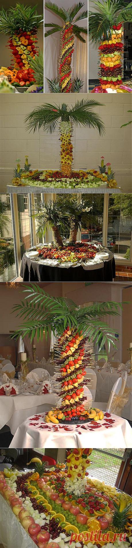 Украшение блюд. Фруктовые букеты