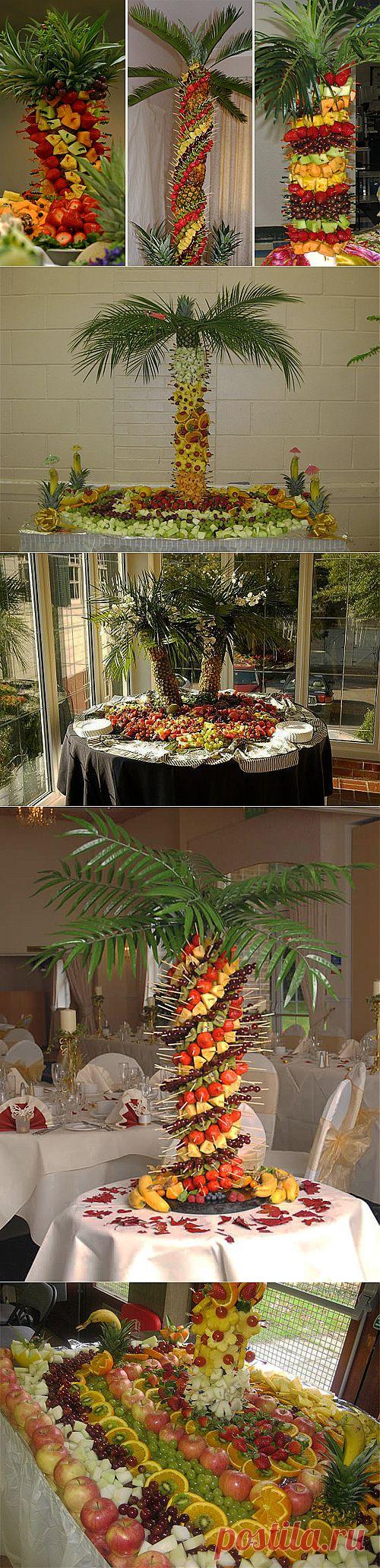 Украшение блюд. Фруктовые букеты