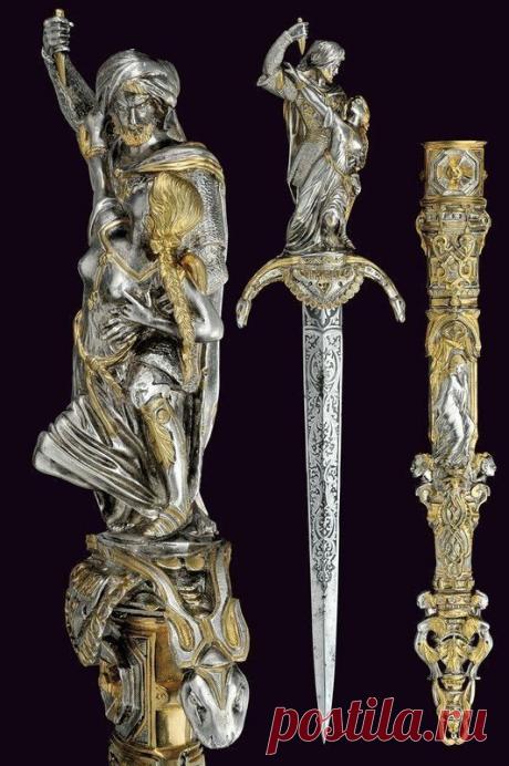 Кинжал. Литьё. Гравировка.