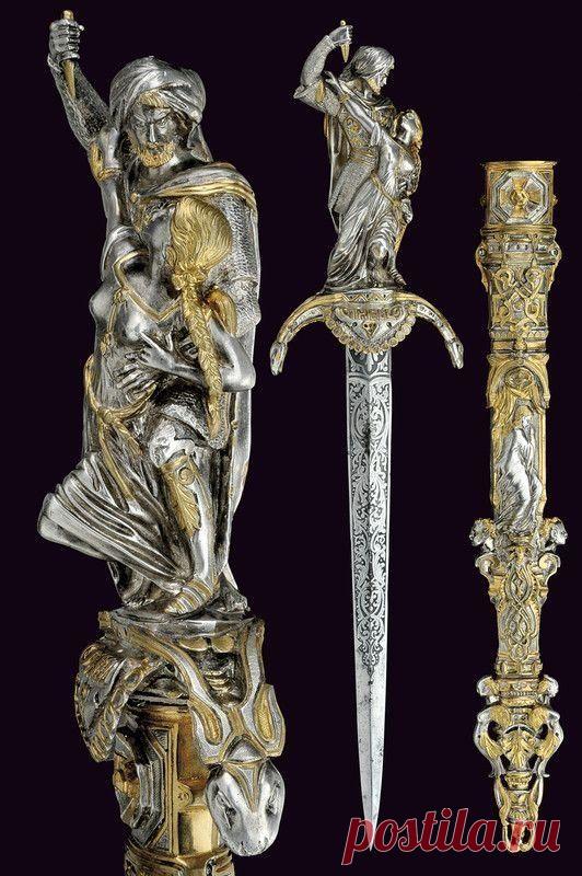 Кинжал. Литьё. Гравировка.