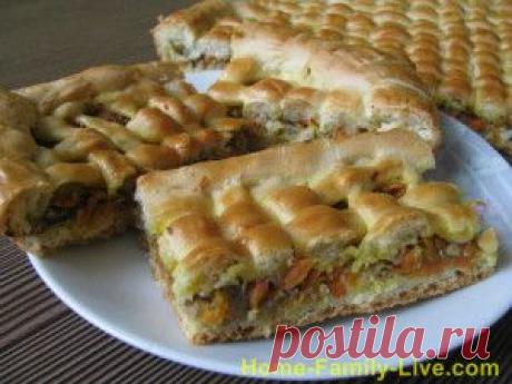 Пирог с морковкой и рыбойКулинарные рецепты