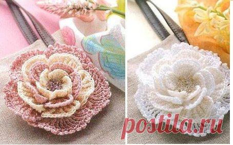 Вязаные крючком цветы для заколок | Лаборатория домашнего хозяйства
