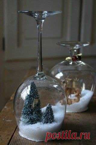 Сказочные новогодние подсвечники из бокалов 

С наступающим Новым годом!