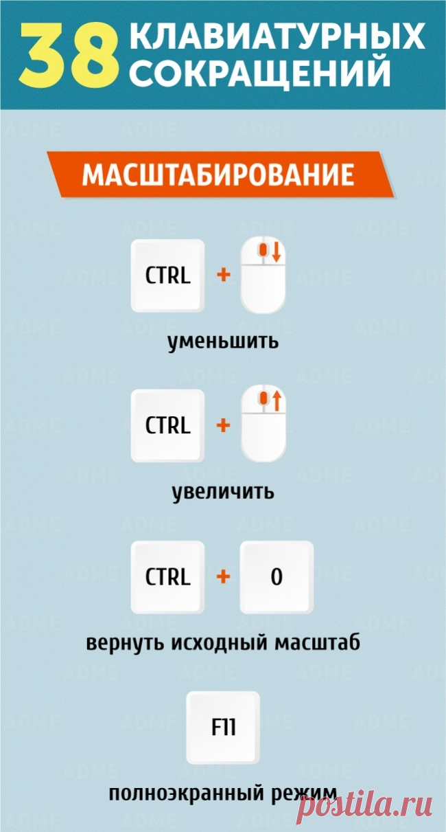 38 комбинаций клавиш для быстрой работы в интернете