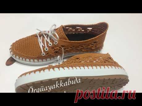 Şık ve Zarif Yazlık Dantel modelli  Ayakkabı Yapımı 2. Bölüm # örgü ayakkabı yapımı # knitting shoes