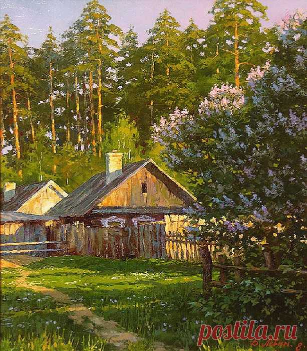 Почему так притягивает русская глубинка на лирических деревенских пейзажах Дмитрия Левина