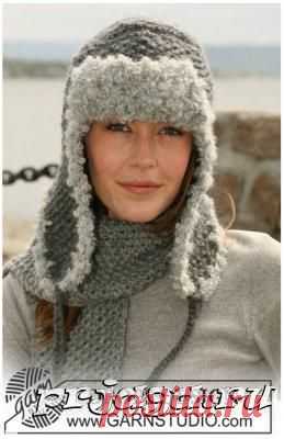 Вязание спицами шапки ушанки – Дропс вязание
