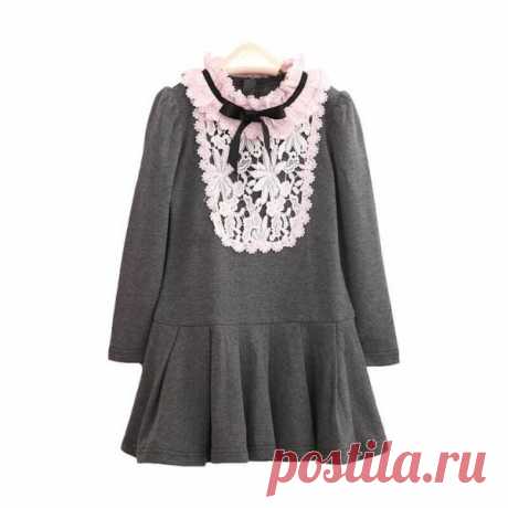 Ruffled Collar Long Sleeve Dress for Girls | PatPat
