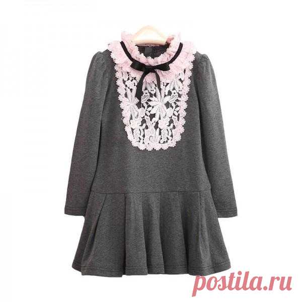 Ruffled Collar Long Sleeve Dress for Girls | PatPat