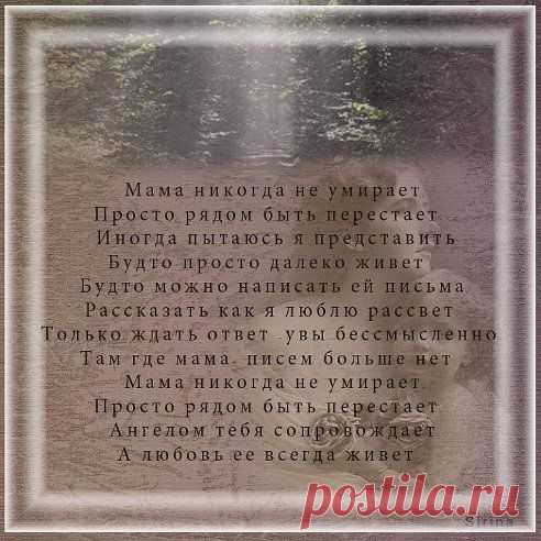 Лилия Жукова(Руссу)

Мама  никогда  не  умирает...