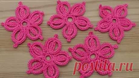Вы не поверите - КАК Просто Вязать ЭТИ Цветы! How to crochet a flower - Яндекс.Видео