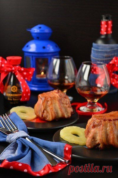 Мясные бомбы с ананасами
