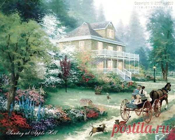 живопись Thomas Kinkade - 69 фото. Фотографии Валентин Иванов.
