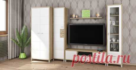 Гостиная (модульная система) Домино (сонома) (Мебель Неман) - отзывы, фото, цены