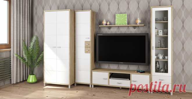 Гостиная (модульная система) Домино (сонома) (Мебель Неман) - отзывы, фото, цены