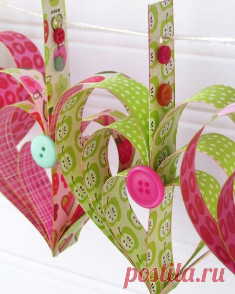 Красивые сердечки из бумаги | Treasurebox - креативные идеи