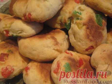 Рецепт: Печенье с цукатами из творожного теста на RussianFood.com