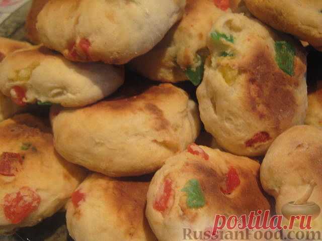 Рецепт: Печенье с цукатами из творожного теста на RussianFood.com
