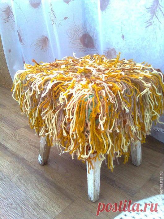 Купить Чехол для пуфика - разноцветный, пуфик, чехол, чехол для стула, для дома и интерьера, в прихожую