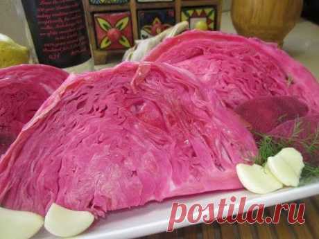 Рецепт- Капуста маринованная со свёклой