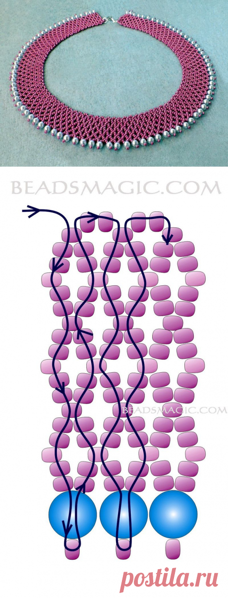 Free pattern for beaded necklace Ello | Beads Magic