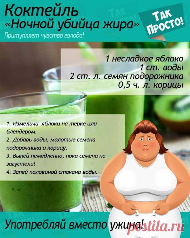Коктейль "Ночной убийца жира"