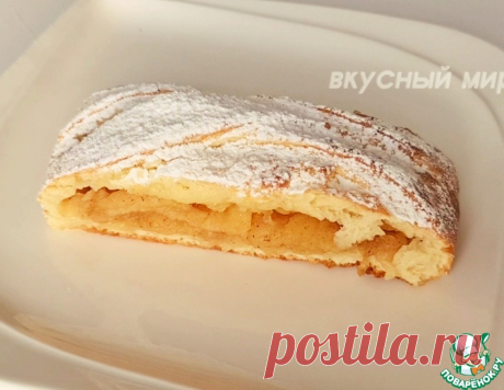 Творожная плетёнка с яблоками – кулинарный рецепт
