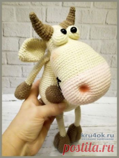 Корова МИЛА крючком. Работа Веры Буровой Корова «МИЛА». Бесплатная схема вязания. Автор Вера Бурова. Материалы для вязания коровы Пряжа Ярнард (Джинс) или Акрил Детская Новинка ( Крючок 1,75 Полубусины
