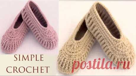 Zapatos a Crochet Punto tejido con ganchillo fácil