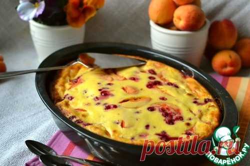 Заливной пирог с абрикосами - кулинарный рецепт