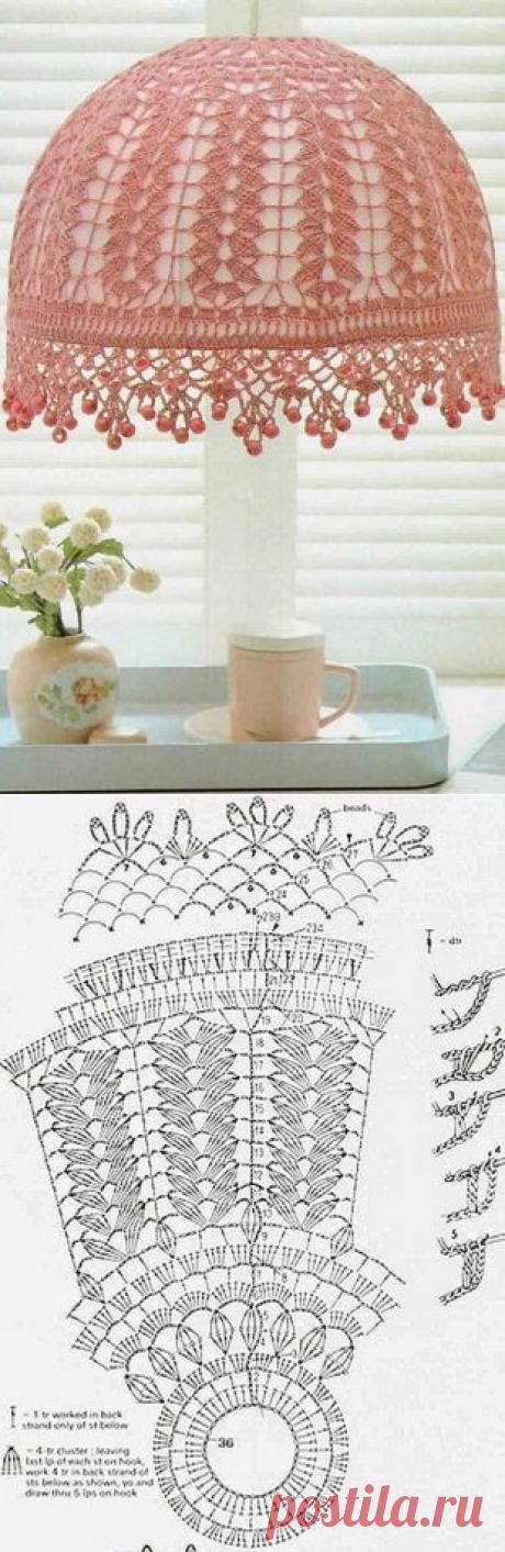 Вязаный абажур