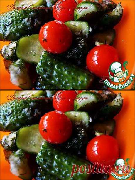 &quot;Быстрые&quot; малосольные огурцы и помидоры - кулинарный рецепт