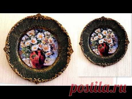 Beautiful DIY Wall decoration  from Plastic Plate |Home Decor/Idea for Wall Decor - YouTube