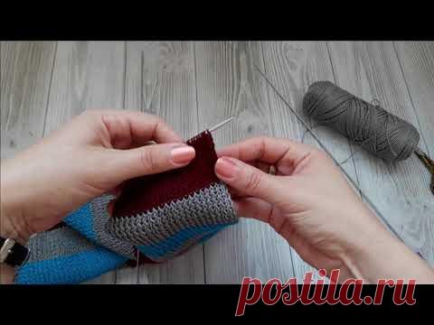 ВАЖНАЯ ИНФОРМАЦИЯ - ЧЁТКАЯ сменa цвета пряжи ,в полосатых изделиях .(УРОКИ ВЯЗАНИЯ)