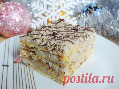 Торт «Лакомка» с кремом из халвы