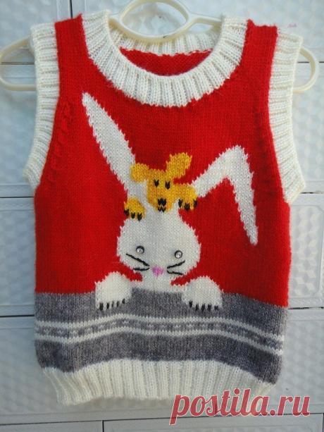 жилет с зайкой