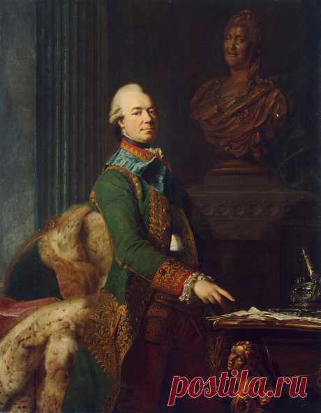 Портрет Рослина (1776) Захар Григорьевич Чернышёв
Граф Захарий Григорьевич Чернышёв (1722—1784) — русский генерал-фельдмаршал из рода Чернышёвых. Прославился успешными действиями в годы Семилетней войны. В 1763-74 гг. возглавлял военное ведомство. Первый генерал-губернатор Могилёвский и Полоцкий (1772-82), владелец Чечерска. После назначения генерал-губернатором Москвы (1782) выстроил известный дворец на Тверской. На основе Ярополецкого поместья в 1772 году учредил чернышёвский майорат.