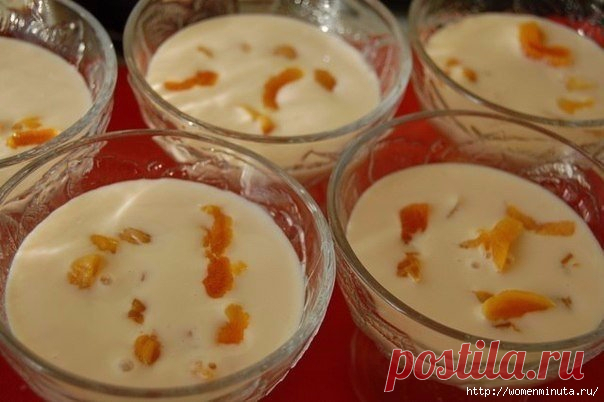 Желе из ряженки с сухофруктами
