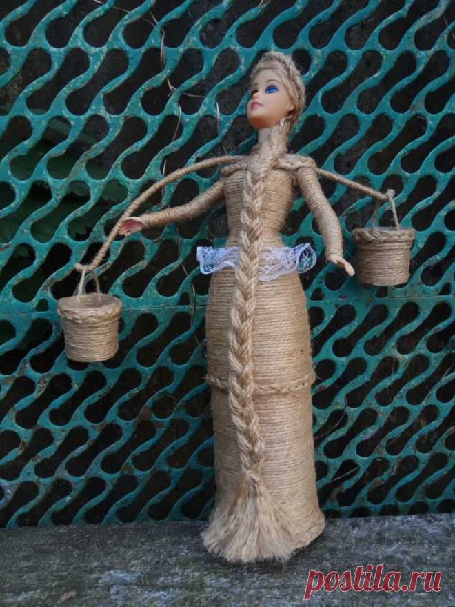 Hand-made товароы: декоративная кукла из джута. купить у мастера без наценок!