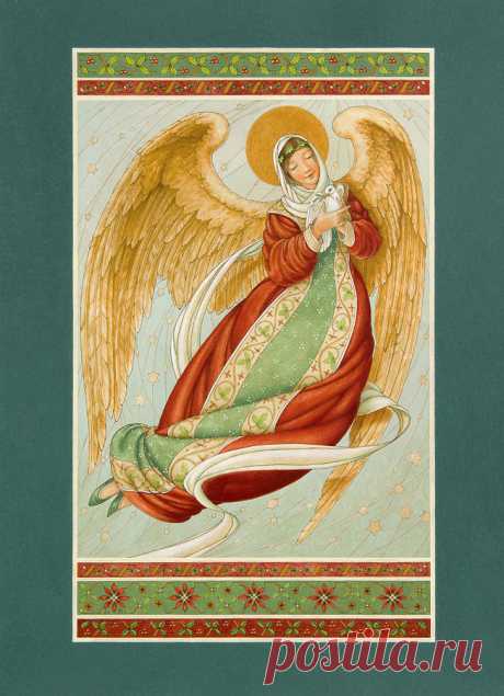 Angel in Green Slippers by Lynn Bywaters Angel in Green Slippers Painting by Lynn Bywaters