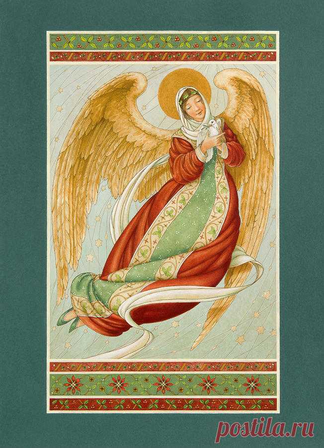 Angel in Green Slippers by Lynn Bywaters Angel in Green Slippers Painting by Lynn Bywaters
