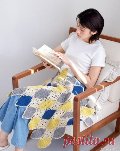 Плед крючком