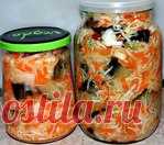 Баклажаны кусочками с капустой на зиму